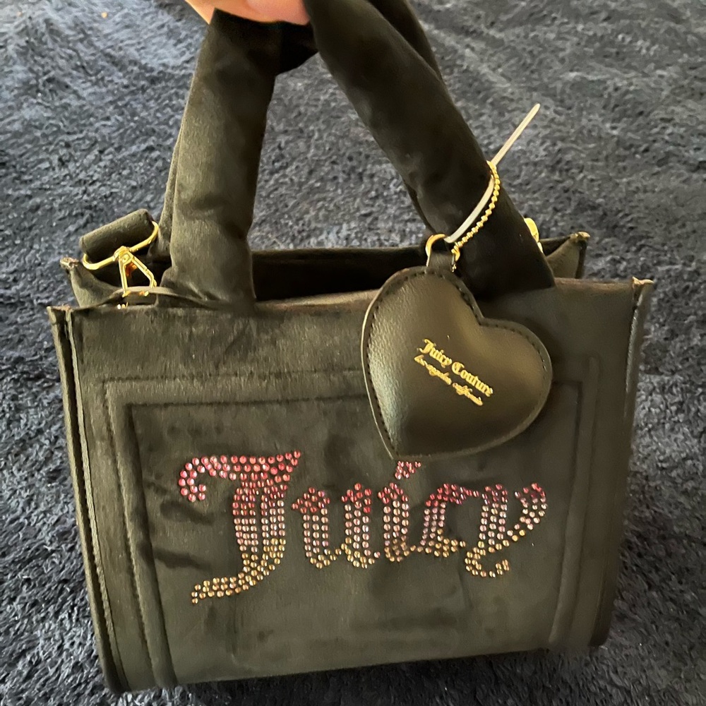 Juicy Couture black velvet bag